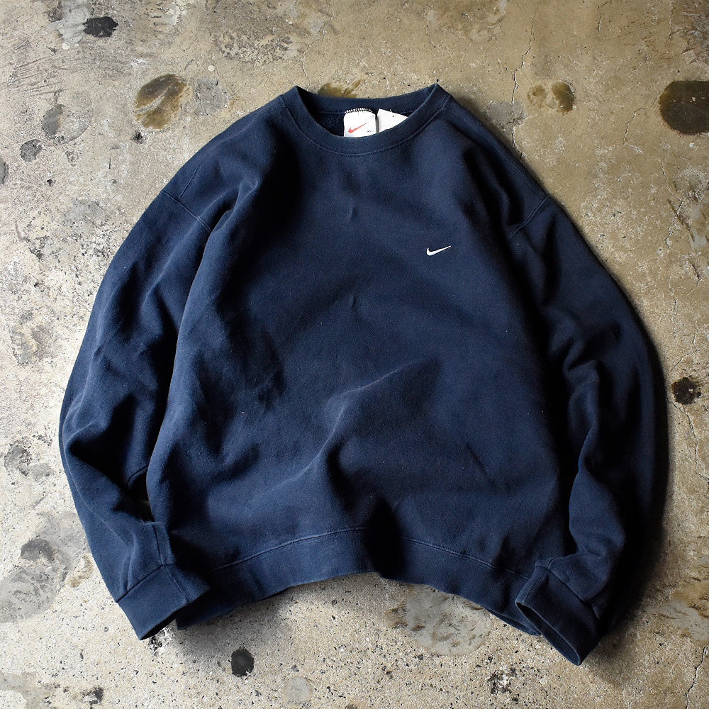 90's NIKE small swoosh logo刺繍 スウェット 240126H