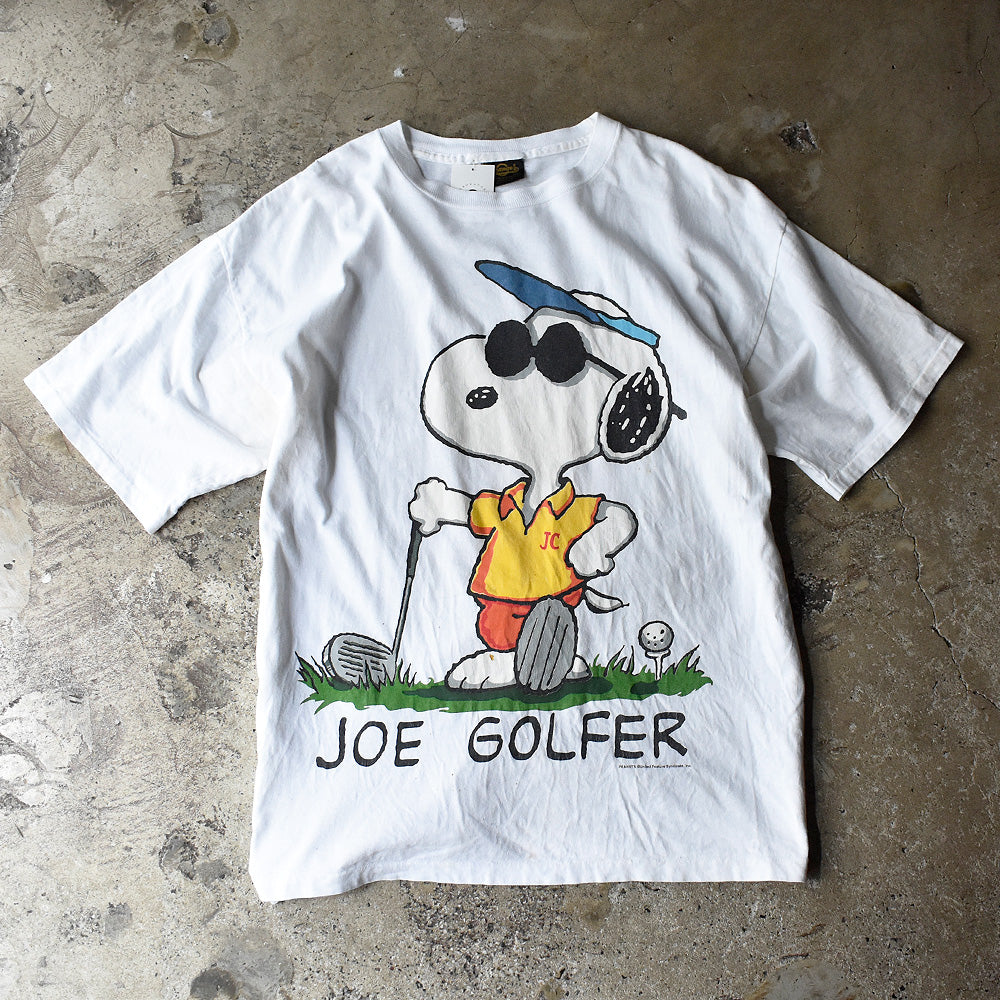 90's スヌーピー ““JOE GOLFER” 海外アニメ キャラ Tシャツ USA製 250717H