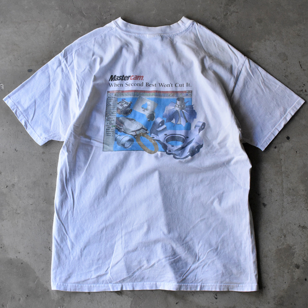 90-00's Hanes “When Second Best Won't Cut It / MASTERCAM” 企業 Tシャツ USA製 240529