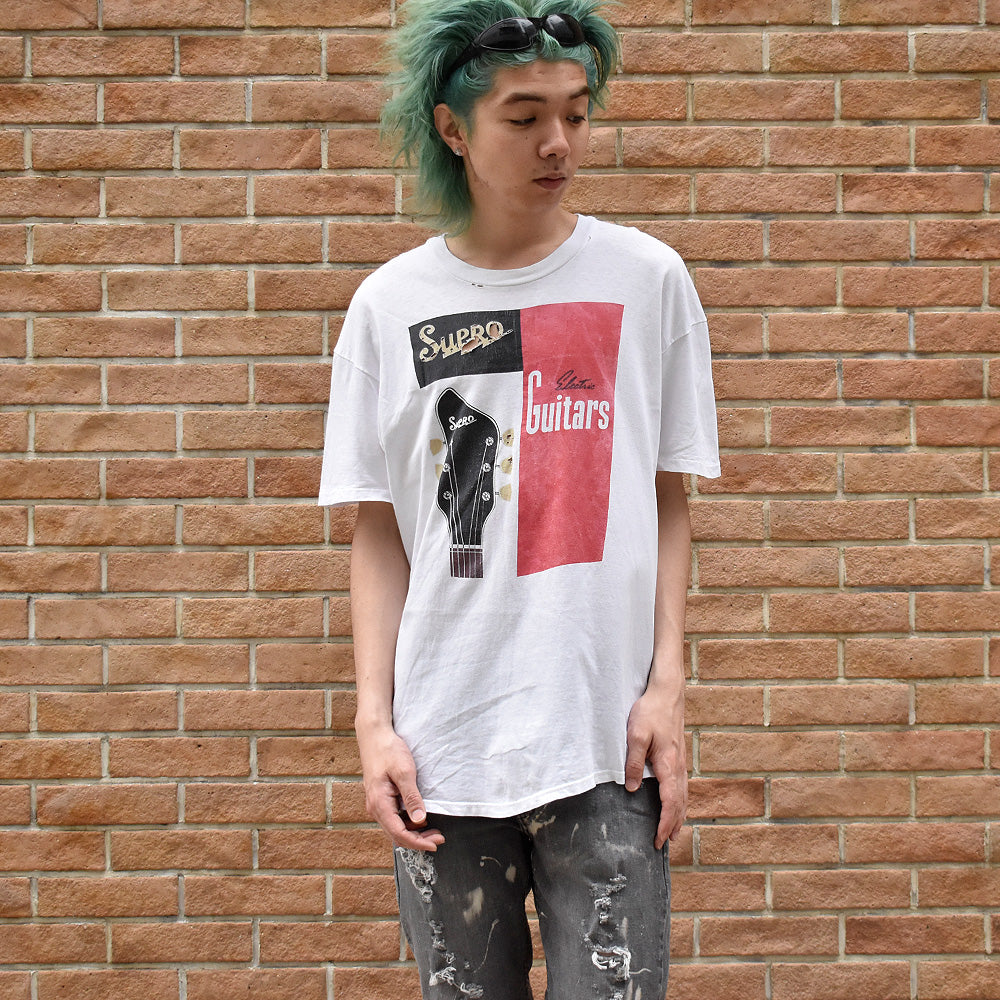 90's Supro “Supro Guitars” Tシャツ USA製 250519H