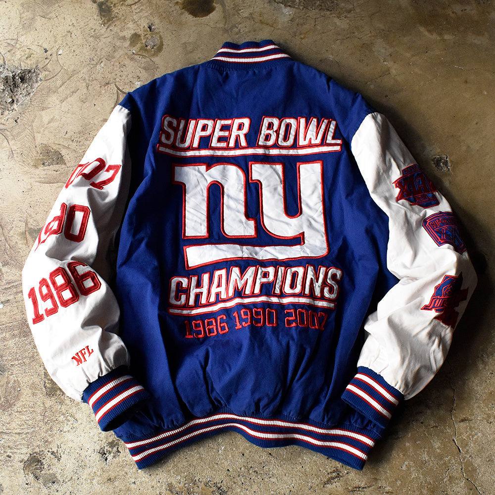 Y2K NFL “New York Giants” 中綿入り コットン アワードジャケット 