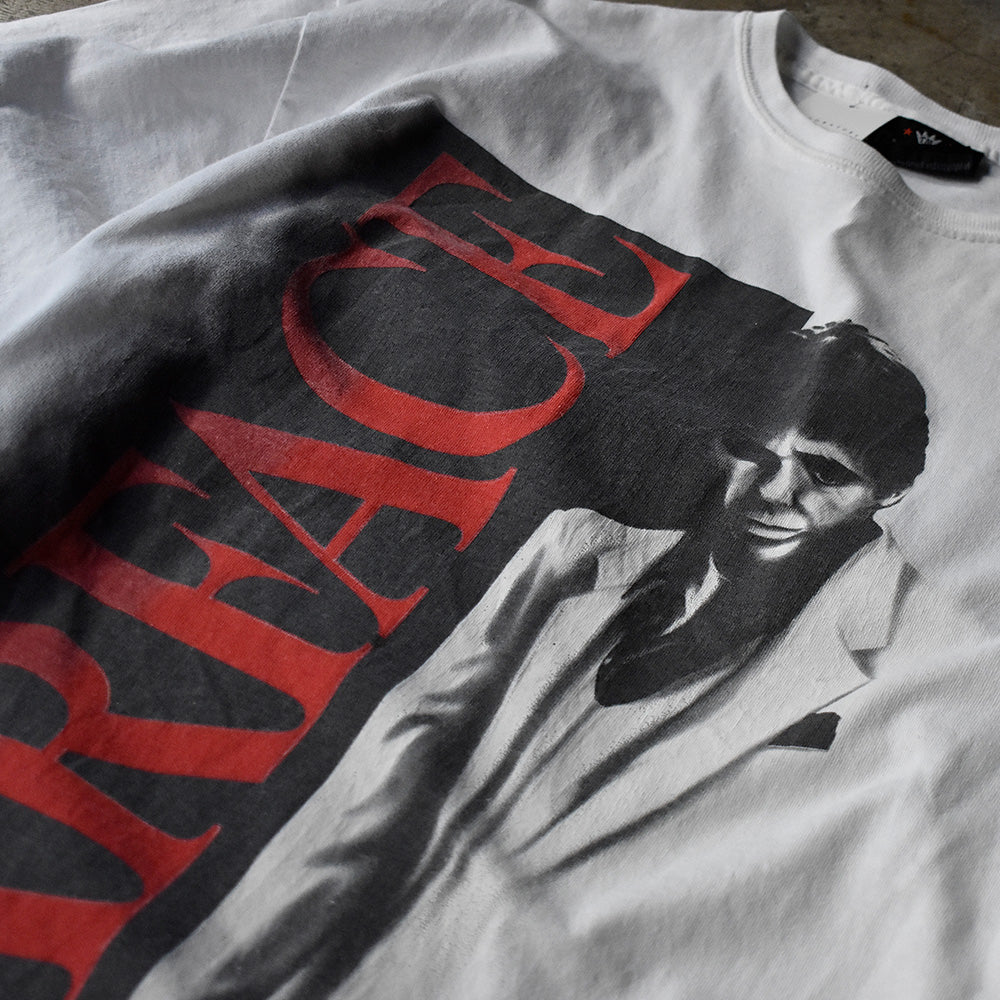 90's SCARFACE “アル・パチーノ” オーバープリント!movie Tシャツ USA製 231121H