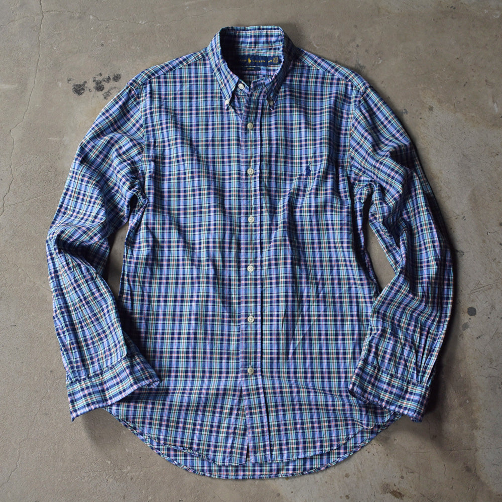 Ralph Lauren/ラルフローレン “SLIM FIT” タータンチェック ボタンダウンシャツ 230521