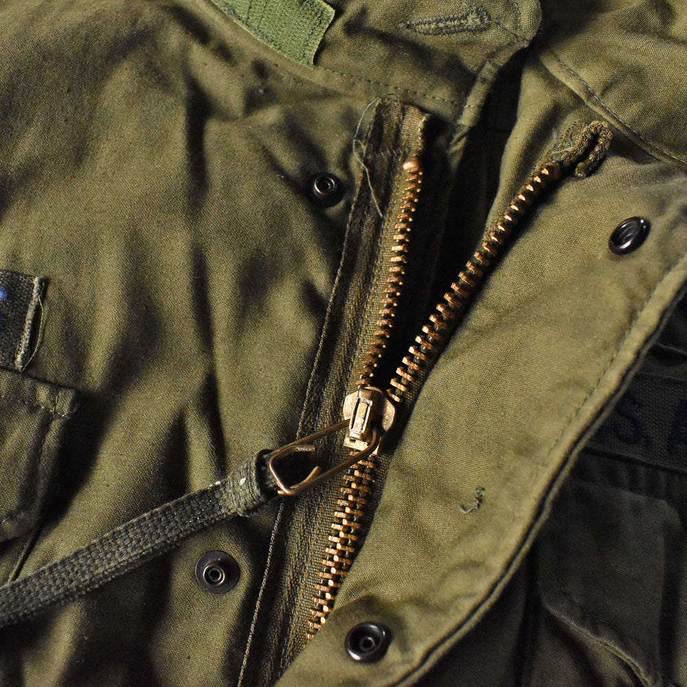 ’85 U.S.ARMY M-65 フィールドジャケット ワッペン付き! ブラスジップ 240320