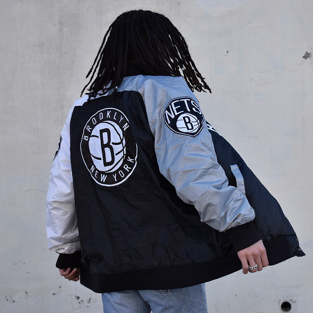 Y2K STARTER NBA “BROOKLYN NETS” ナイロン アワードジャケット 231205H