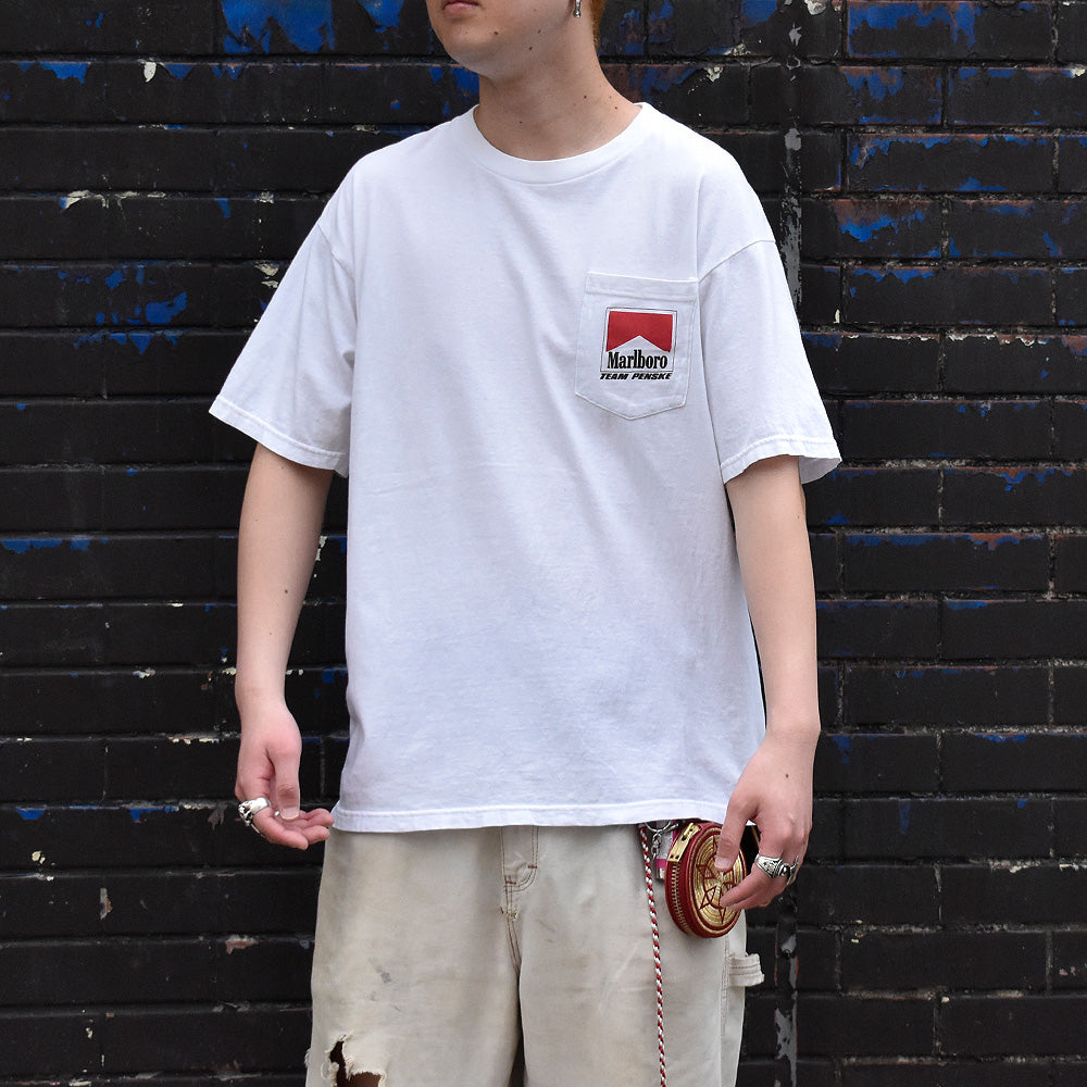 90's~ “Marlboro“ Racing! ポケットTシャツ USA製 250411H