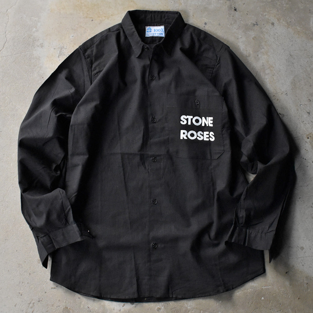 90’s デッドストック! THE STONE ROSES “Ian Brown” 長袖 コットンシャツ 240829A