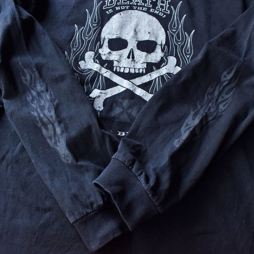 Y2K “DEATH IS NOT THE END!” 袖プリ! ロングスリーブTシャツ 240810