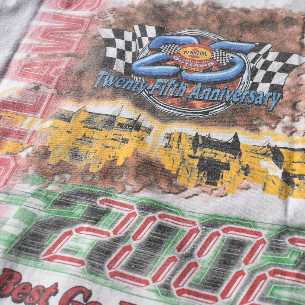 Y2K Hanes “WORLD OF OUTLAWS” レーシング Tシャツ 250509