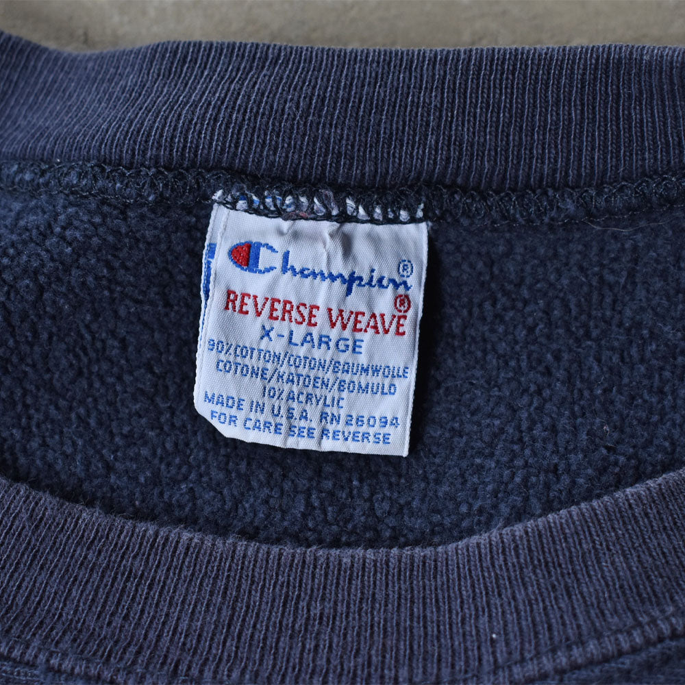90’s Champion 目つき NVY RWスウェット USA製 231015