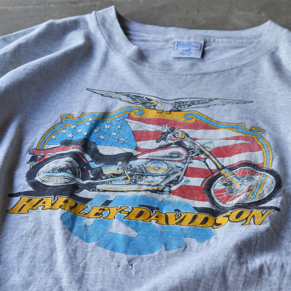 90’s Harley-Davidson 星条旗&イーグル バイク Tシャツ USA製 240723H