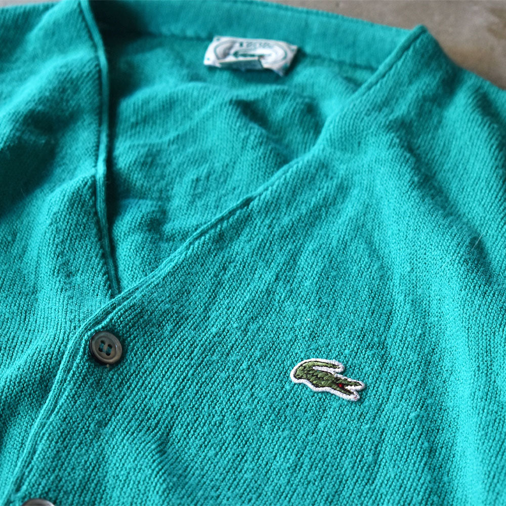 LACOSTE カーディガン エメラルドグリーン 【2021正規激安】 - トップス