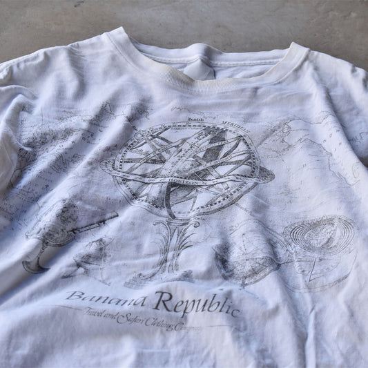90’s Banana Republic 地球儀 アート Tシャツ 240502