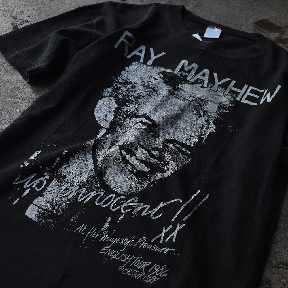 80's RAY MAYHEW "ENGLISH Tour 1986" ロック Tシャツ 写真集"Noirshirt"掲載 230722HYY