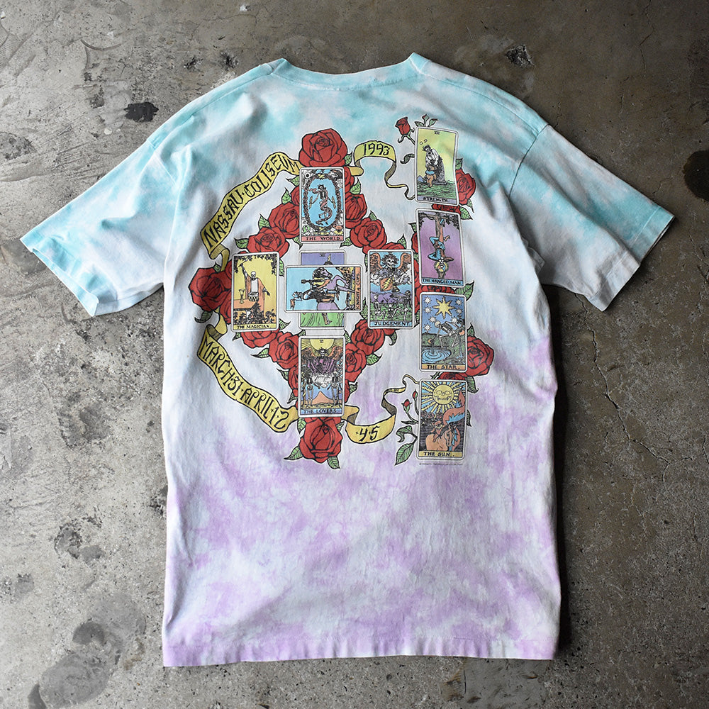90’s LIQUID BLUE Grateful Dead “APRIL FOOLS” tarot! タイダイ ロック Tシャツ USA製 250714H