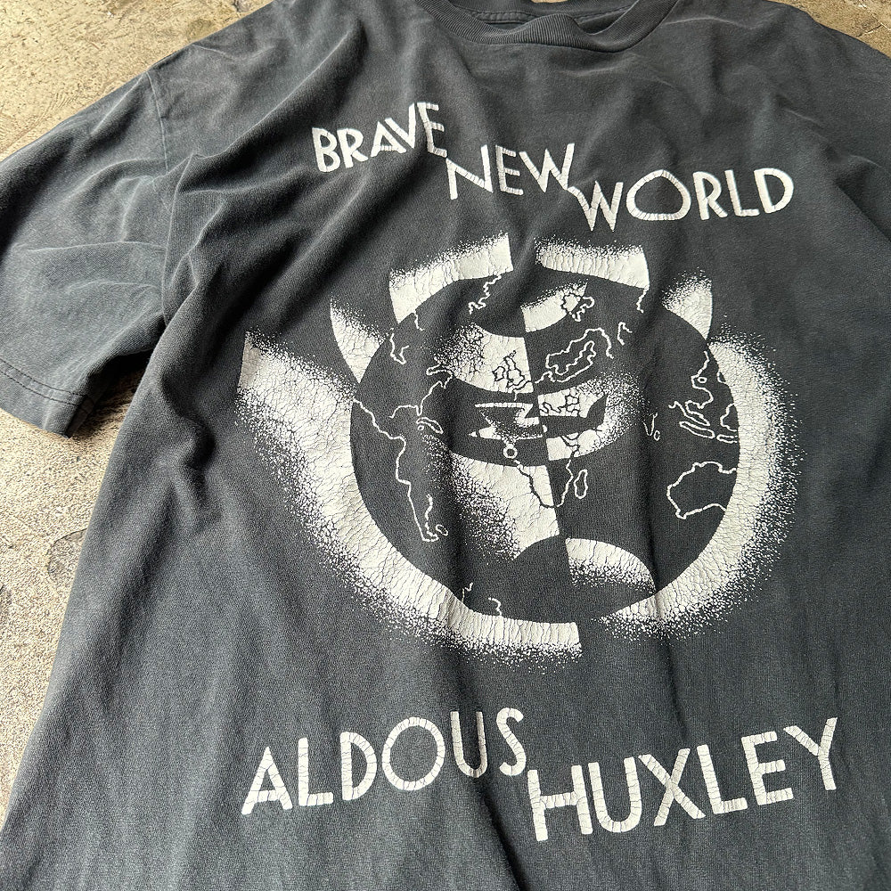 90's～ “Brave New World” by Aldous Huxley Tシャツ 240422H