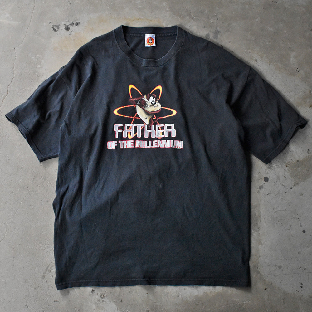 90's Looney Tunes ”FATHER OF THE MILLENNIUM” TAZ キャラ Tシャツ 240531
