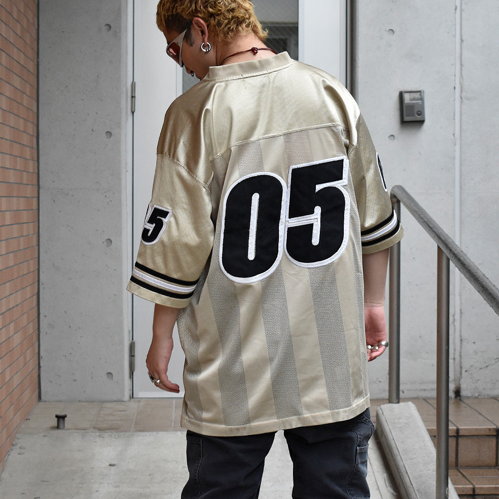 Y2K FUBU ホッケーシャツ シャンパンゴールドカラー USA製 250611H