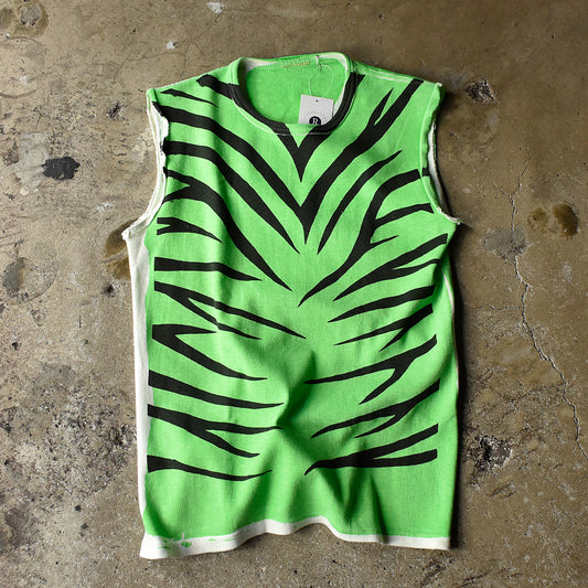 70's “Zebra Pattern” AOP カットオフTシャツ 【Couleurshirt掲載】 241018HY33