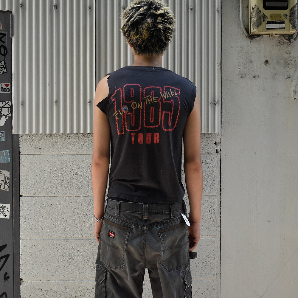 80's AC/DC “Fly on the Wall“ 1985 Tour ノースリーブ ロック Tシャツ 250808H