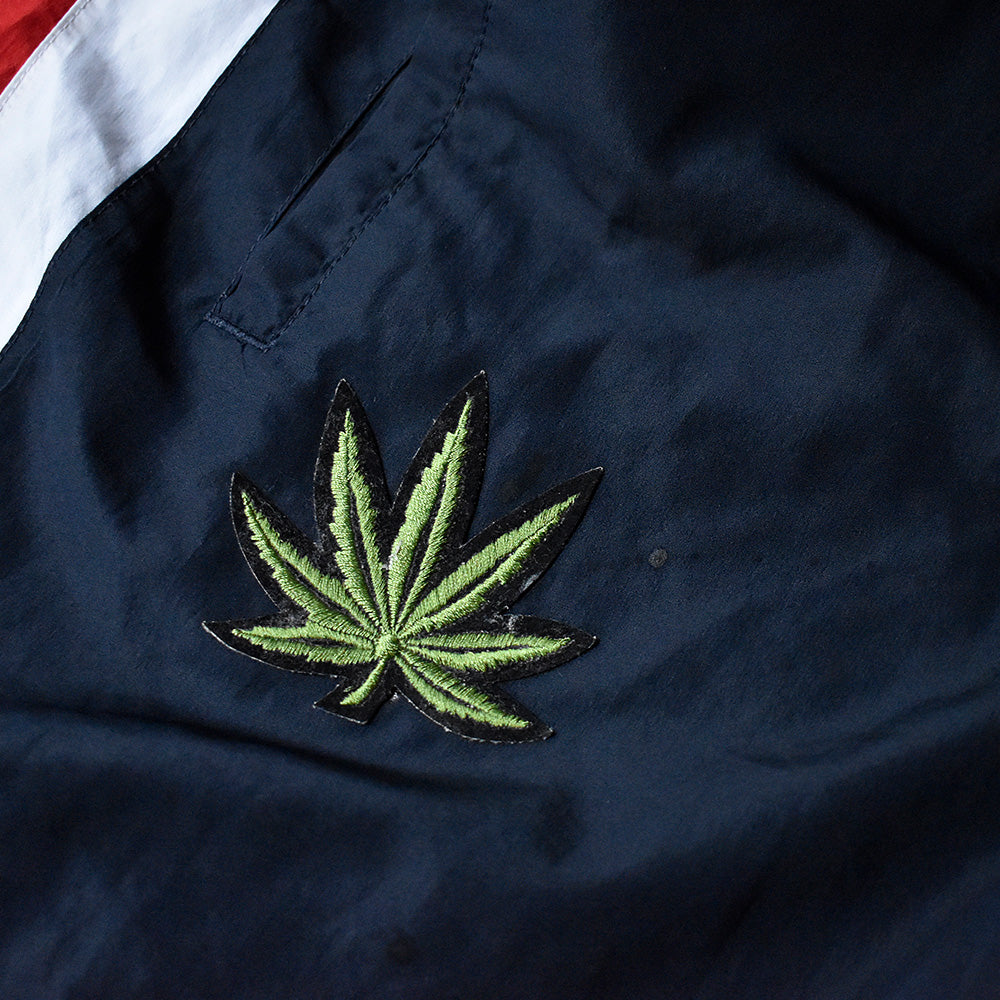 Y2K adidas “marijuana”ワッペン ナイロン スリークウォーターパンツ 250716H