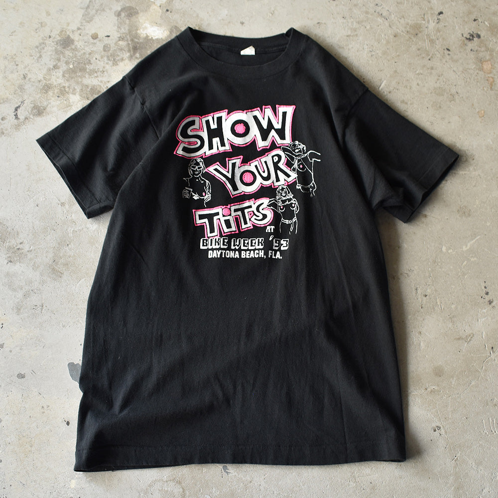 90’s “SHOW YOUR TITS at BIKE WEEK '93” エロ バイクTシャツ USA製 230922