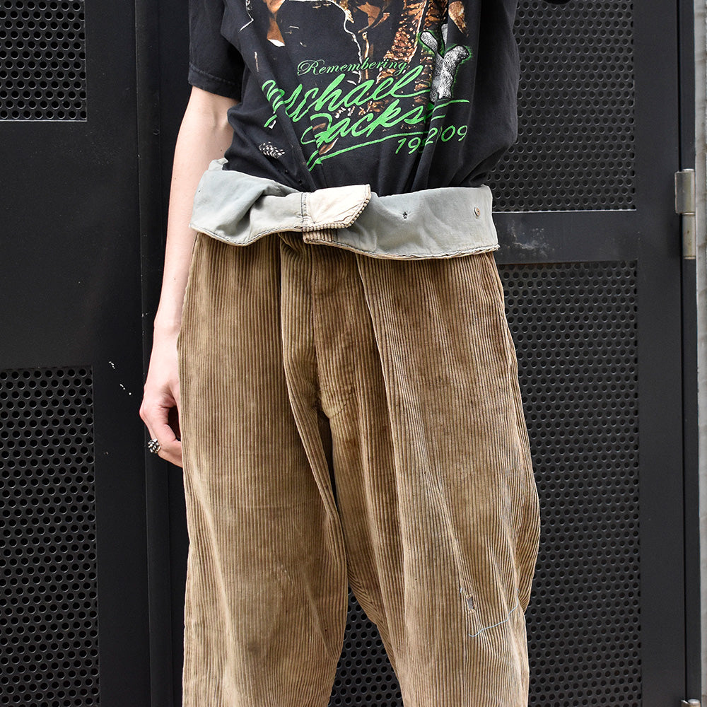 40's バックルバック コーデュロイパンツ Euro製 250423H