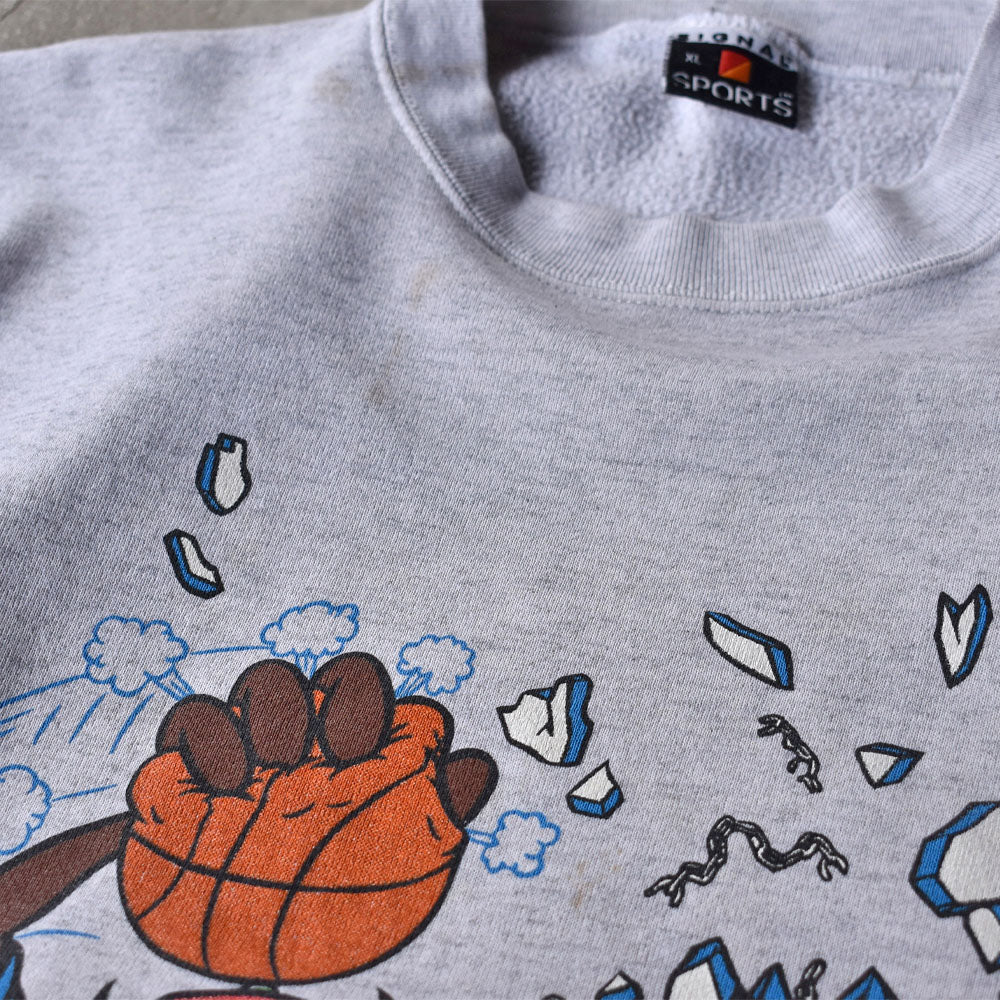 90’s Looney Tunes “Basket ball” TAZ キャラ スウェット USA製 240111