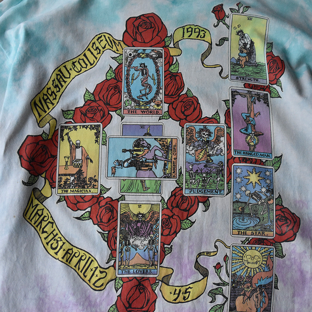 90’s LIQUID BLUE Grateful Dead “APRIL FOOLS” tarot! タイダイ ロック Tシャツ USA製 250714H