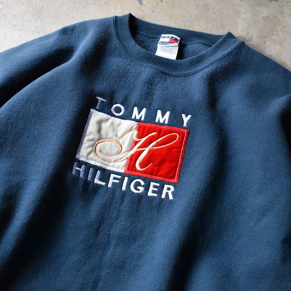 90-00’s ブートレグ TOMMY HILFIGER 刺繍ロゴ スウェット 240805