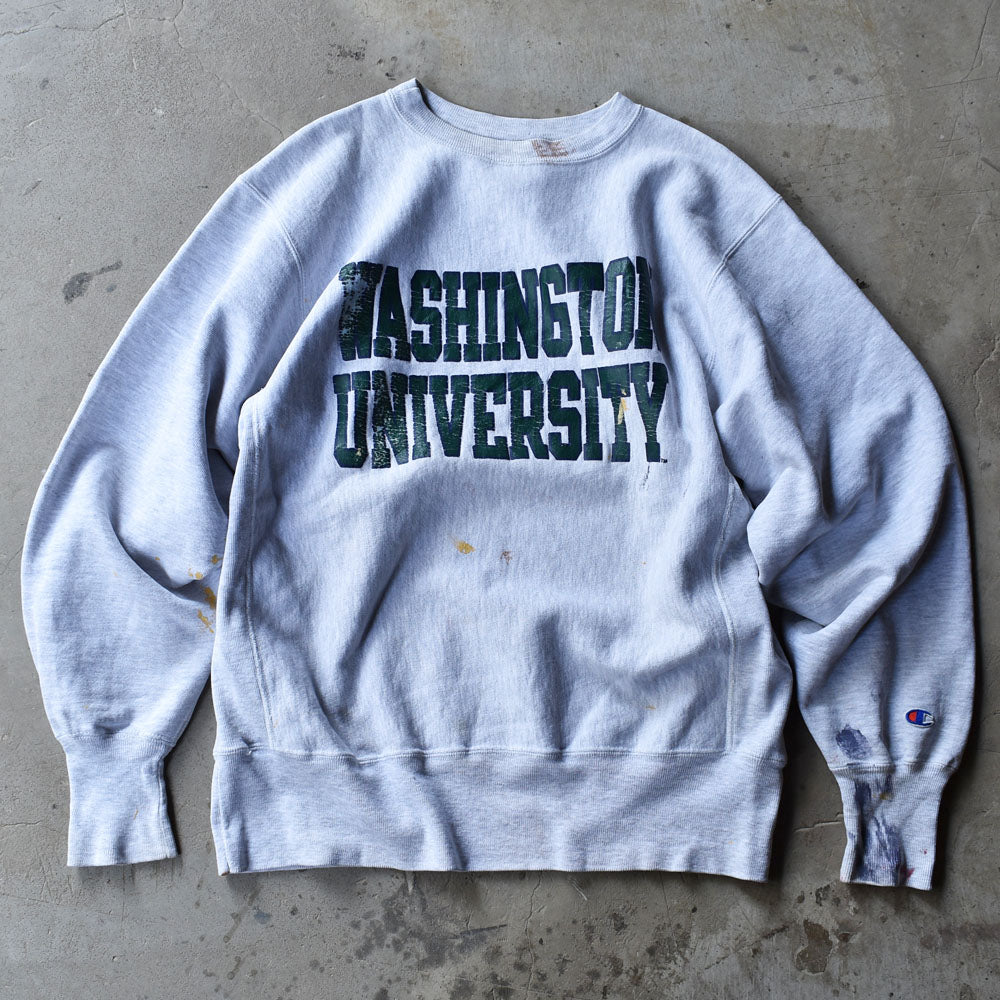 90's Champion/チャンピオン ペンキ! “WASHINTON UNIVERSITY” RWスウェット 230524