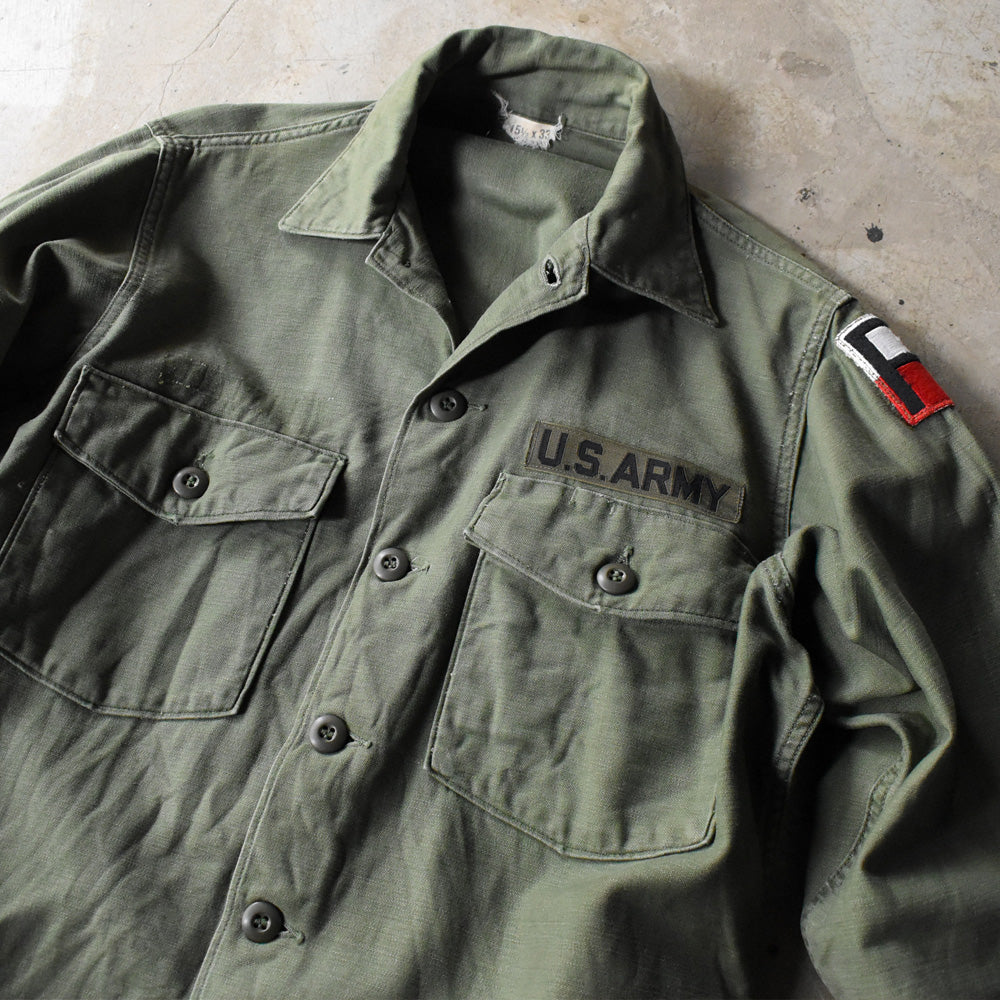 70's U.S.ARMY ミリタリー ユーティリティシャツ 250410
