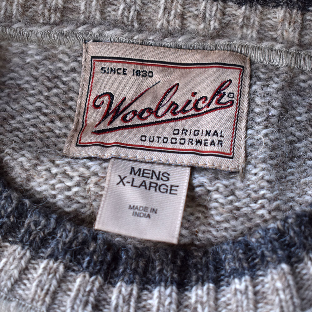 90's Woolrich 総柄 ウールニット セーター 240119
