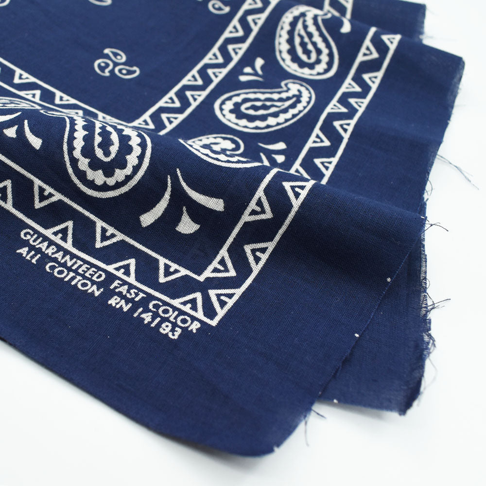 60-70's デッドストック! FAST COLOR ペイズリー柄 コットン バンダナ 250217