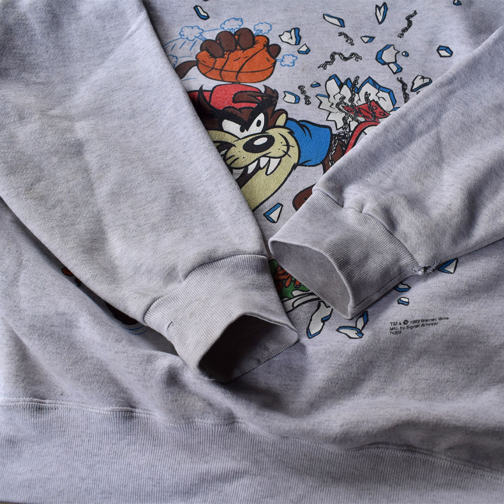 90’s Looney Tunes “Basket ball” TAZ キャラ スウェット USA製 240111
