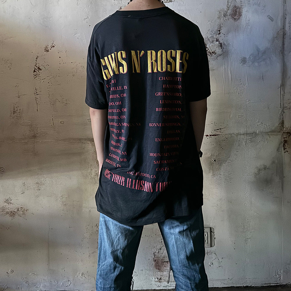 90's GUNS N' ROSES “Use Your Illusion 1991” Tour Tシャツ 240702H