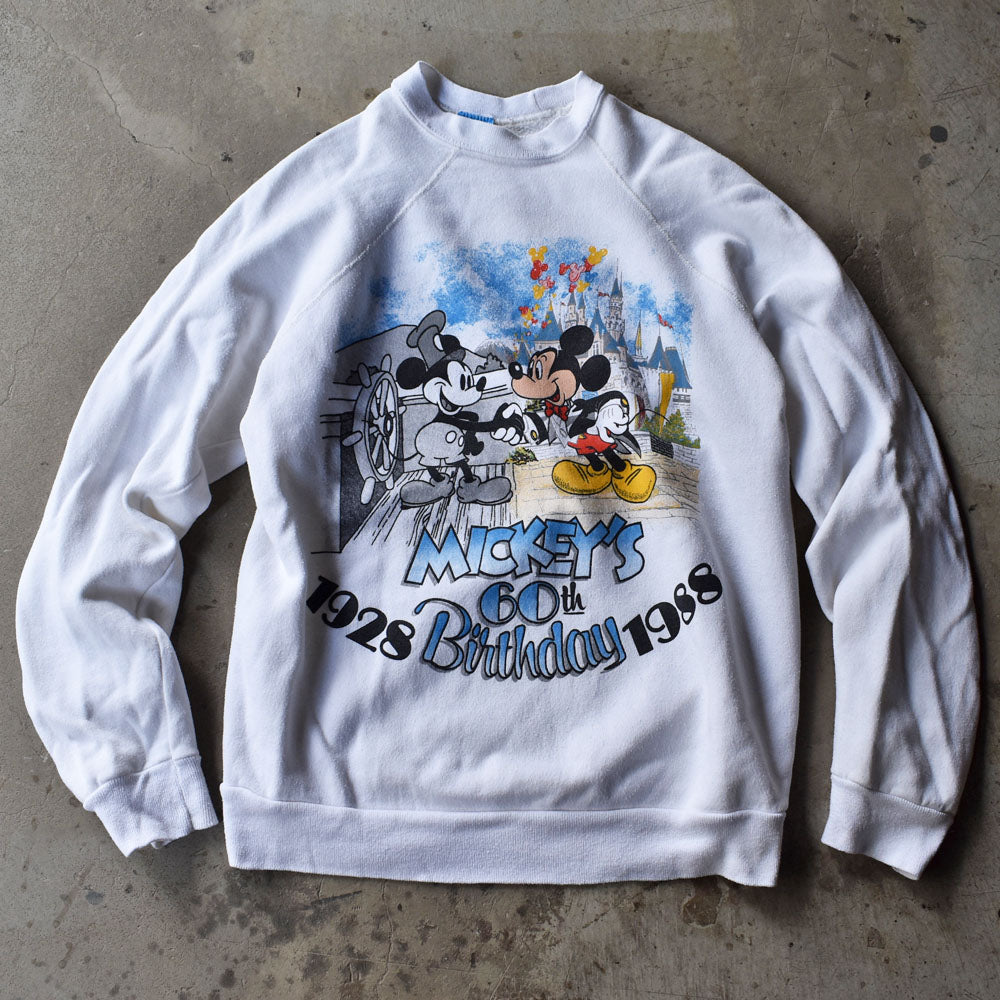 80's Disney/ディズニー ”MICKEY'S 60th Birthday” スウェット USA製 230625