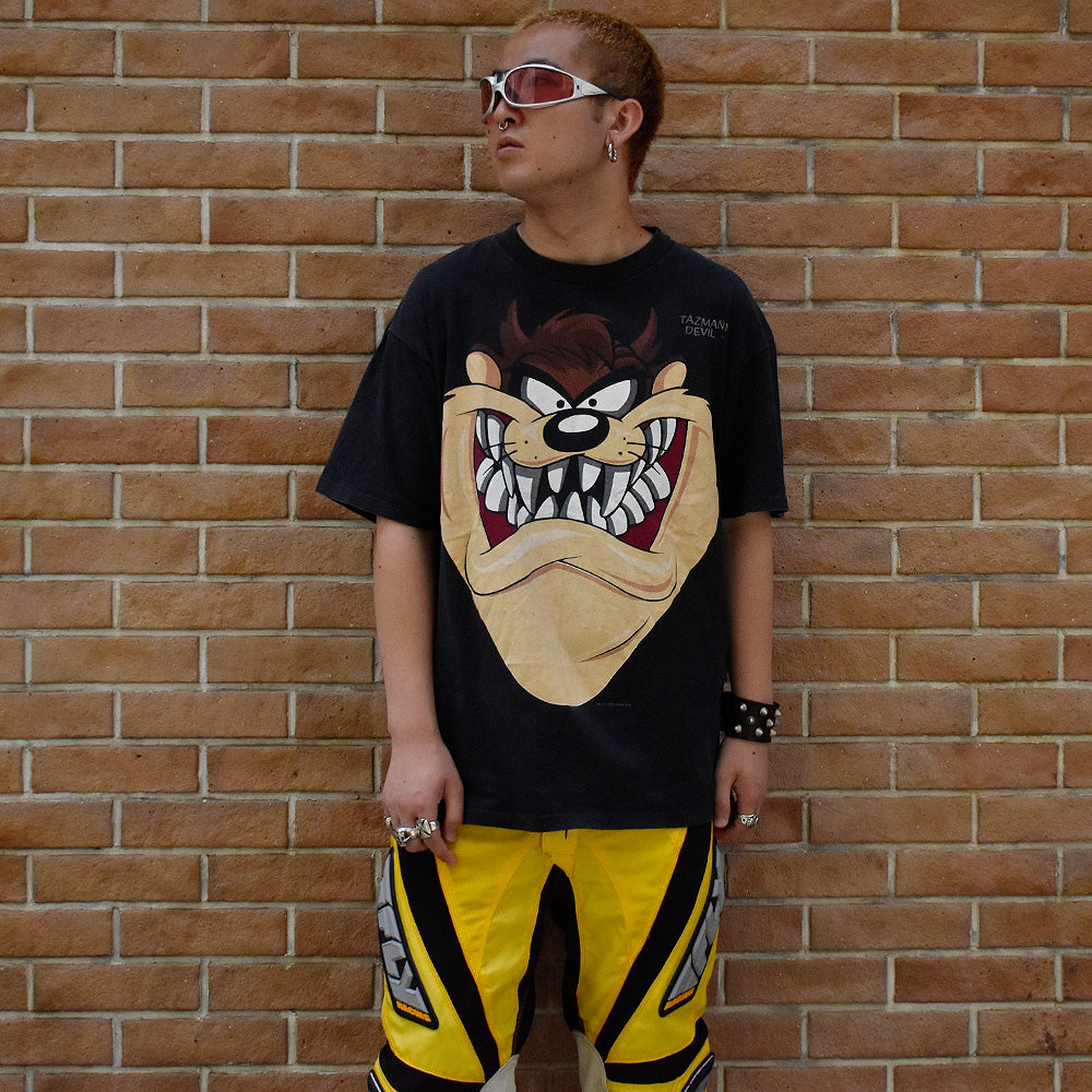 90's Looney Tunes “タズマニアン・デビル” ビッグフェイス! 海外アニメ キャラ Tシャツ USA製 250729H