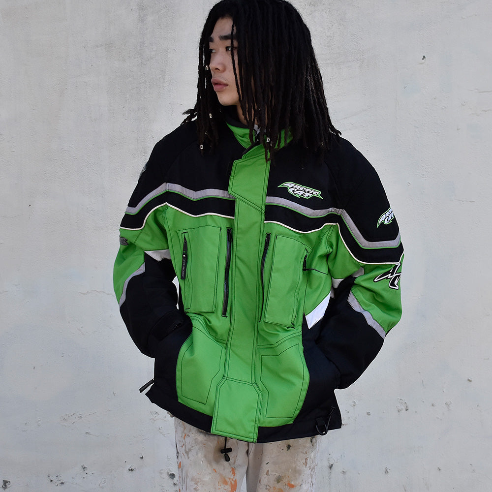 Y2K ARCTICWEAR ネオングリーンカラー！ レーシングジャケット 3M Scotchlite 231024H