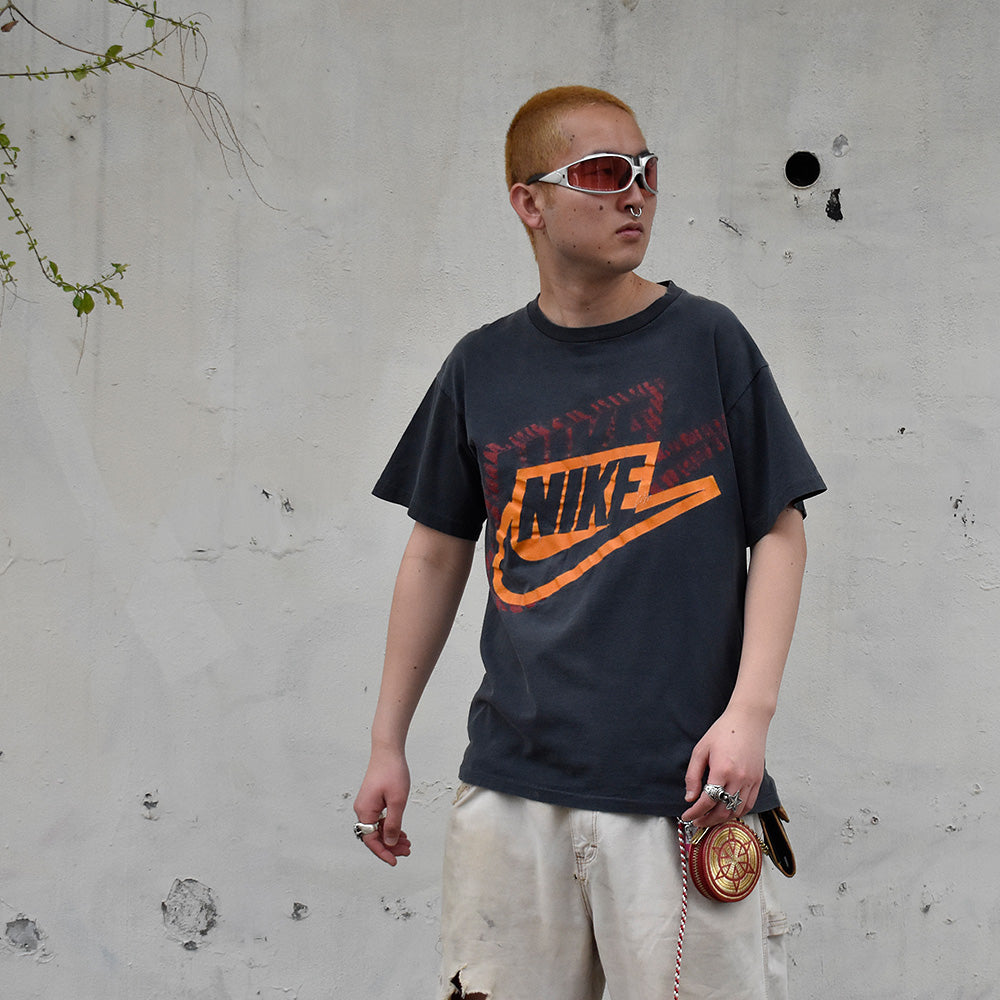 90's NIKE 2段ロゴTシャツ USA製 250411H