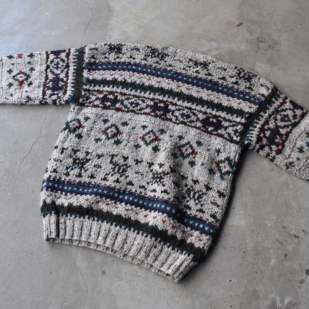 90's Woolrich ノルディック 総柄 ウールニット セーター 241201