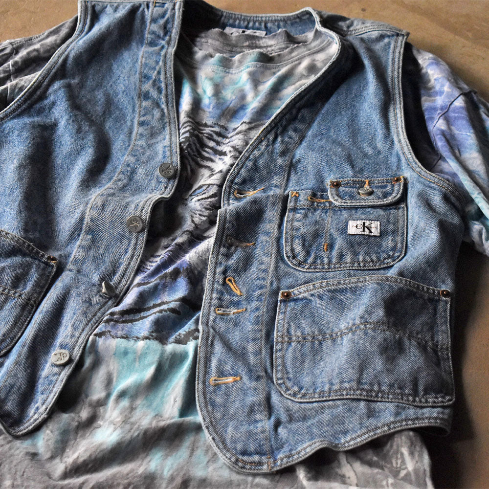 Y2K “White tiger” 雰囲気◎ 白虎 タイダイ アニマルプリントTシャツ USA製 240422