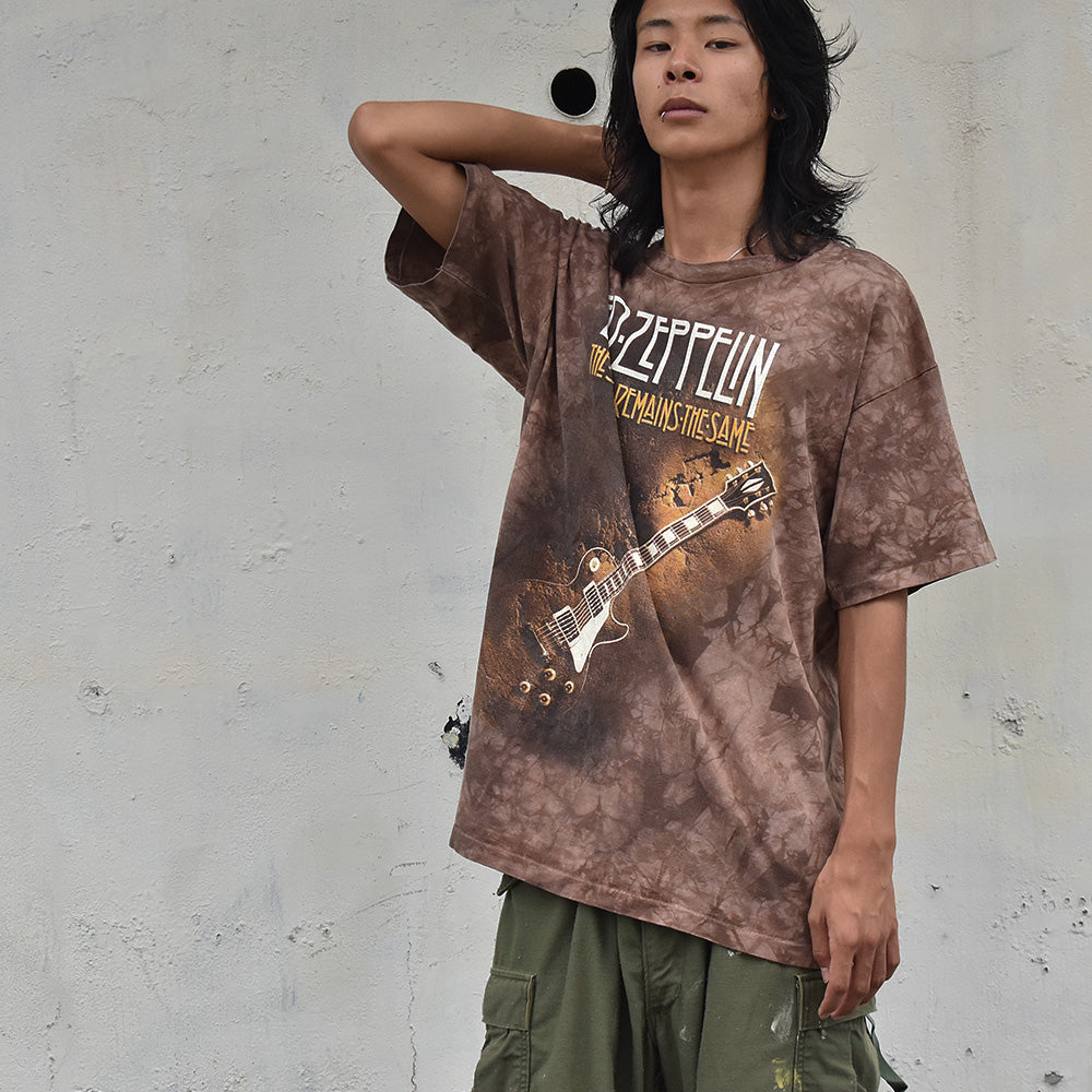 90's LIQUID BLUE / Led Zeppelin "The Song Remains the Same" タイダイ ロック Tシャツ USA製 230720H