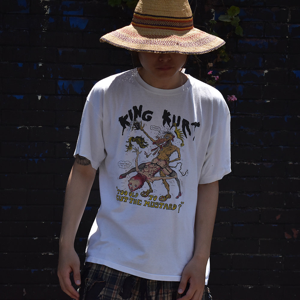80's King Kurt "Too Old to Cut the Mustard?" ロック Tシャツ 230712H