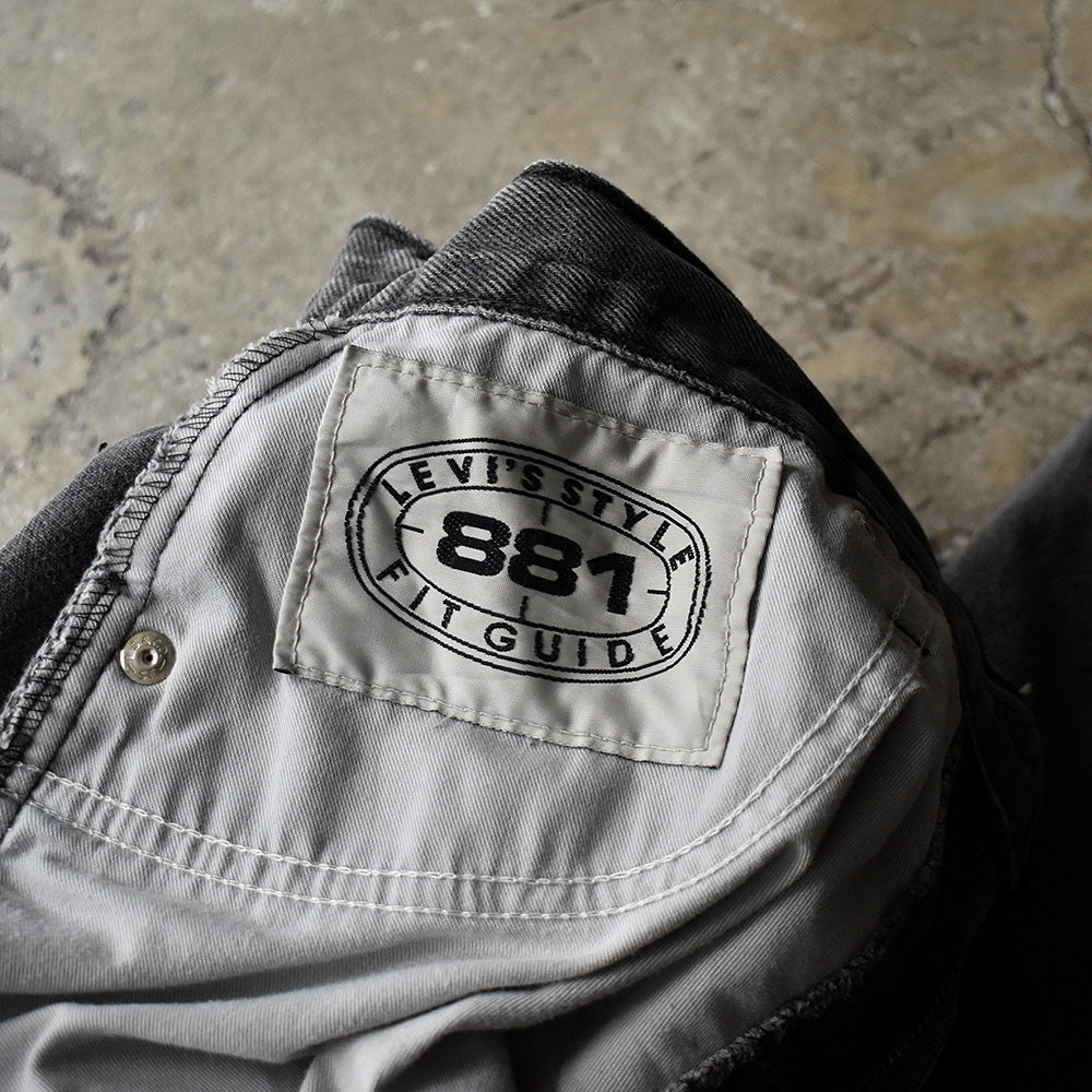 90’s Levi's 881 オレンジタブ ブラック デニムパンツ Euro製 240304H