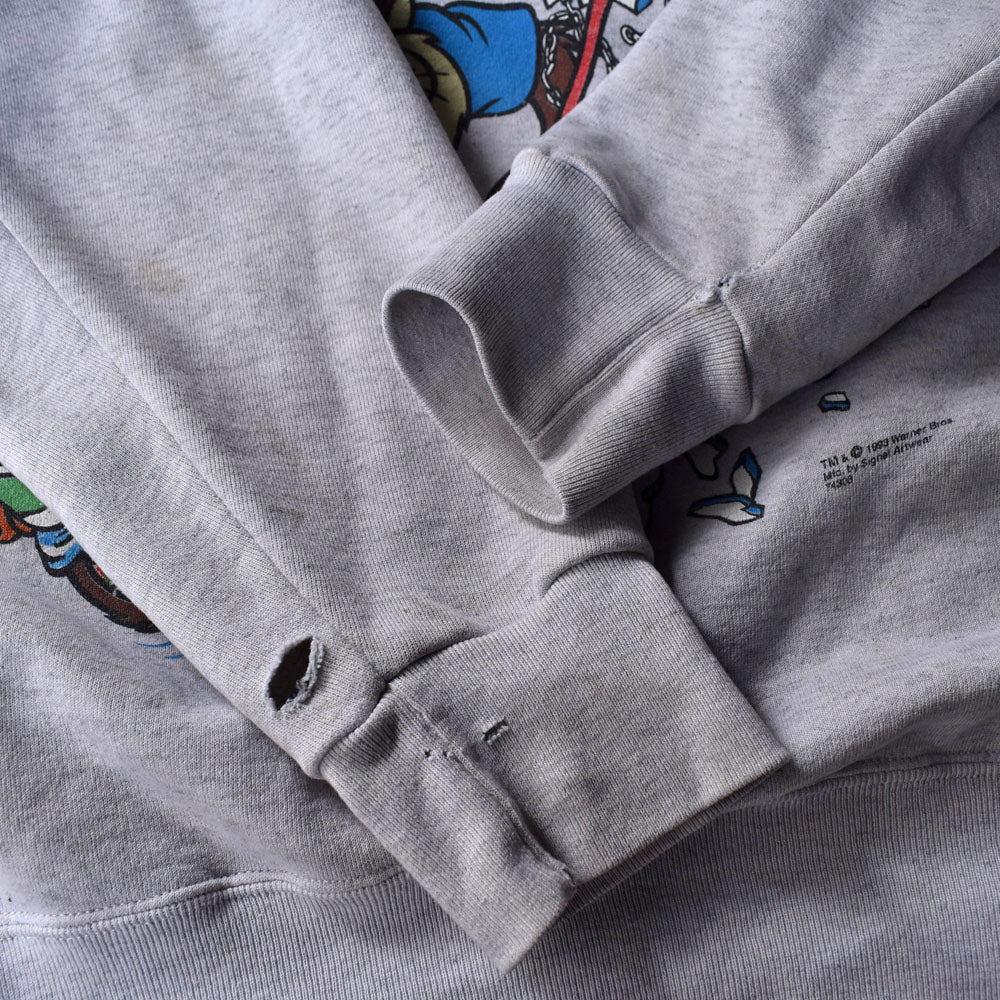 90’s Looney Tunes “Basket ball” TAZ キャラ スウェット USA製 240111
