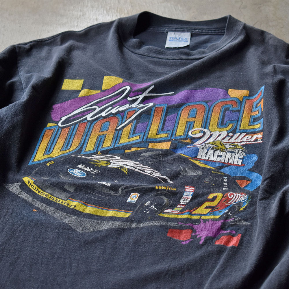 90's “Rusty Wallace #” 両面プリント レーシング Tシャツ USA製 240408