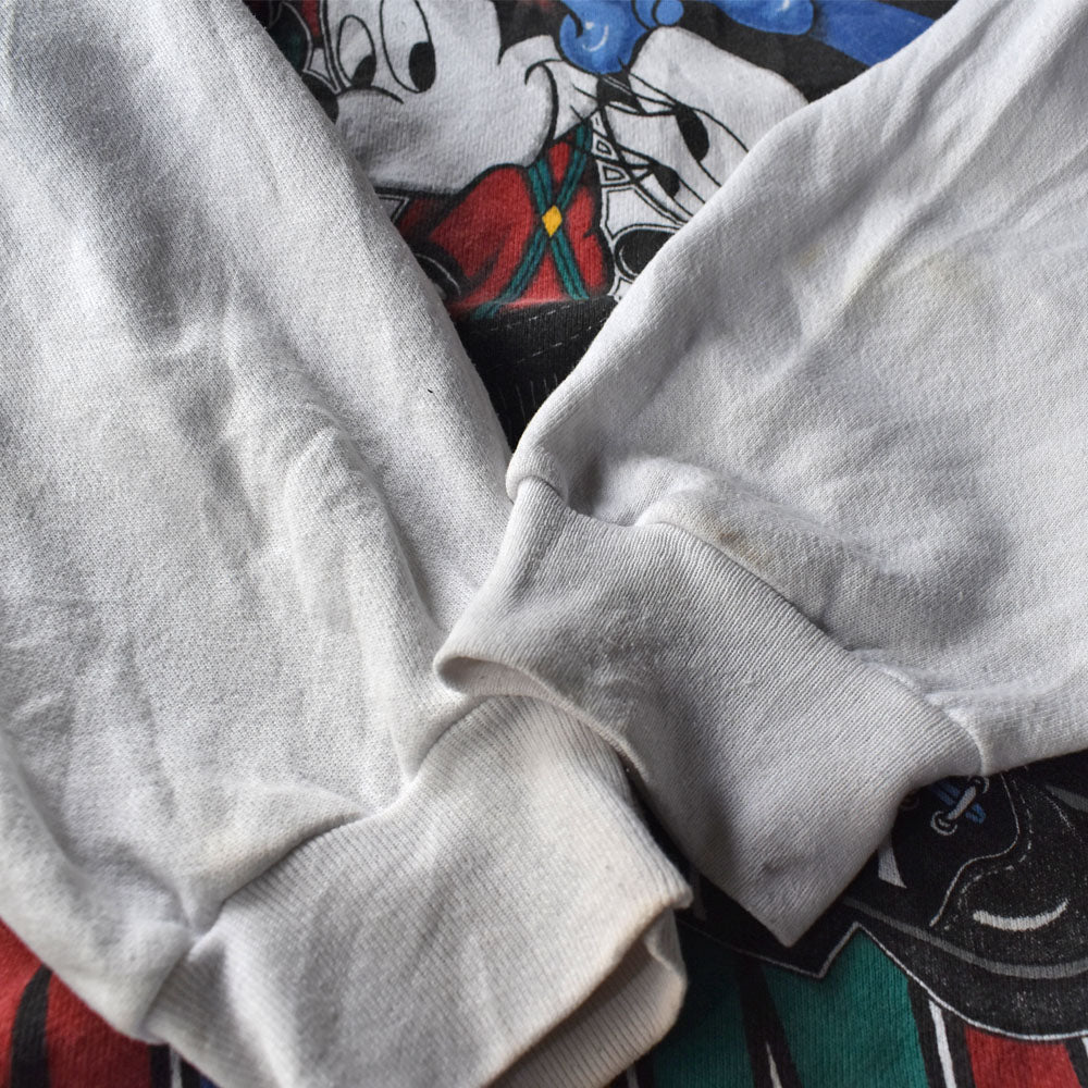90’s Disney “Mickey&Minnie” スウェット USA製 240331