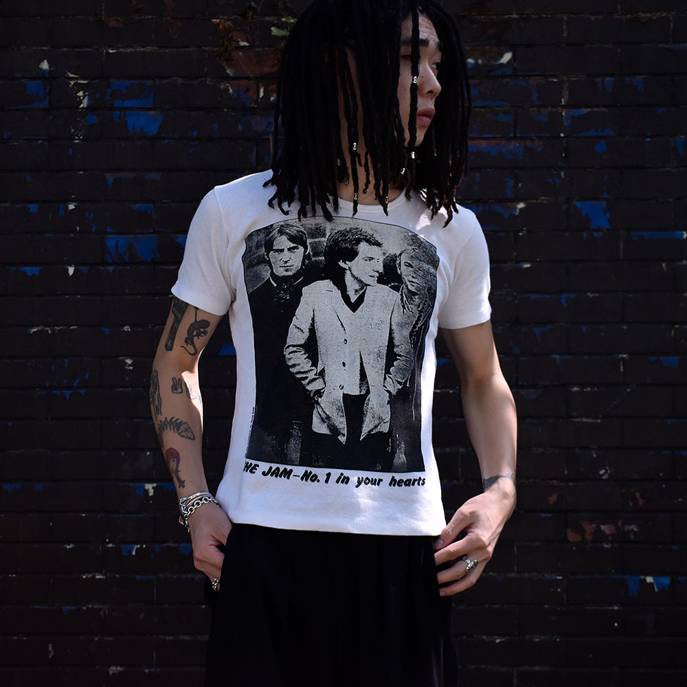 80's THE JAM “THE JAM-No.1 in your hearts” NME掲載 photo by Pennie Smith ロック Tシャツ Euro製 231013HY33