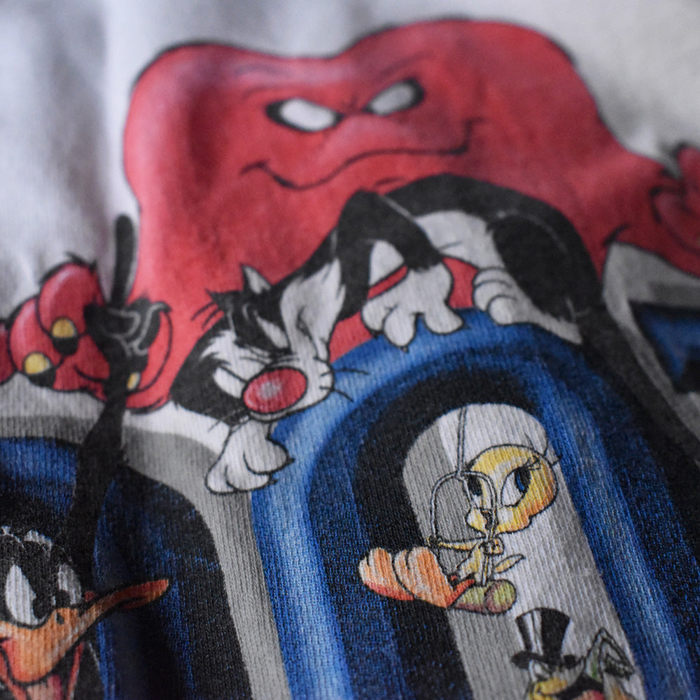 Y2K Looney Tunes ”SixFlags / 2001 Astroworld” キャラ Tシャツ 240403